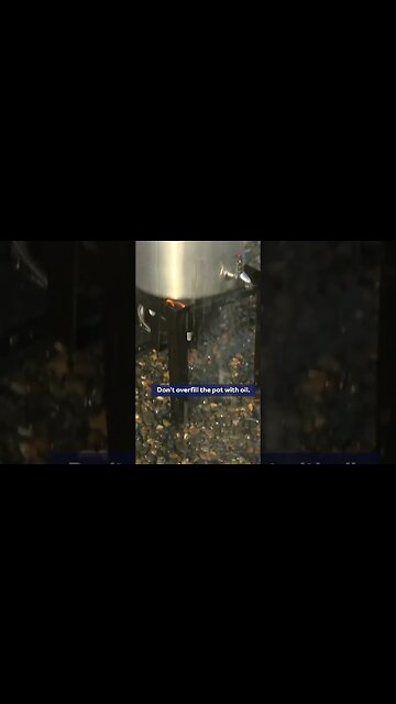 ⚠️ This fire is what happens if you deep fry a turkey the wrong way.