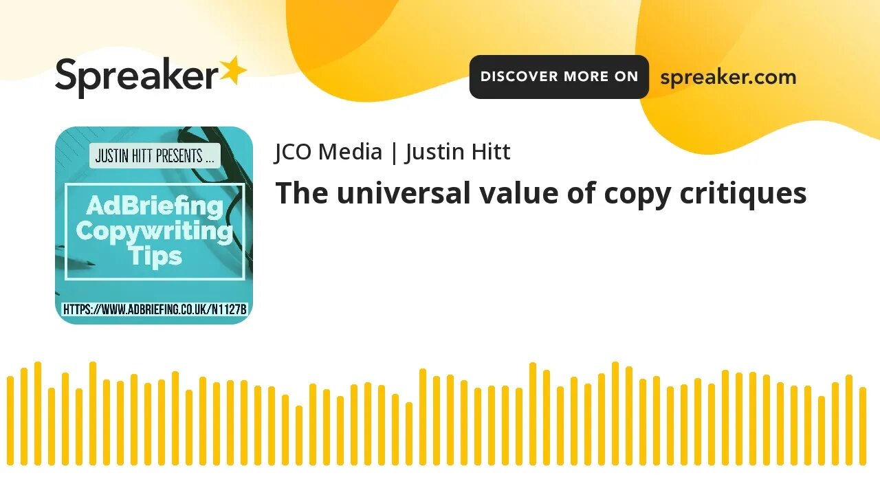 The universal value of copy critiques