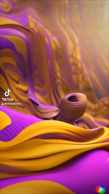 Swimming through purple and gold seas. Made with Runway ML Gen 2.