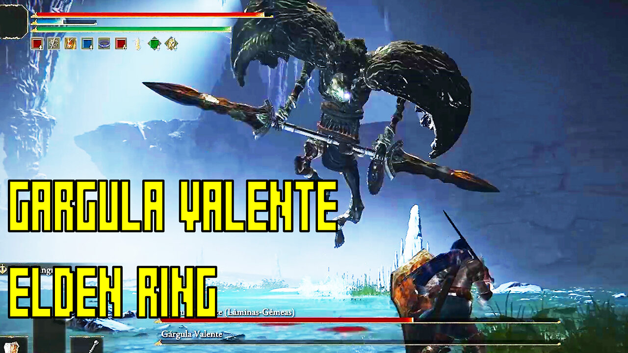 Gárgula valente Elden Ring boss fight