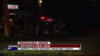 Six people taken to hospital following crash on Detroit's west side