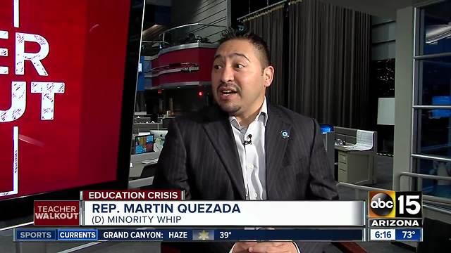 Rep. Martin Quezada addresses teacher walkout