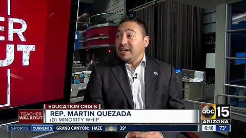 Rep. Martin Quezada addresses teacher walkout