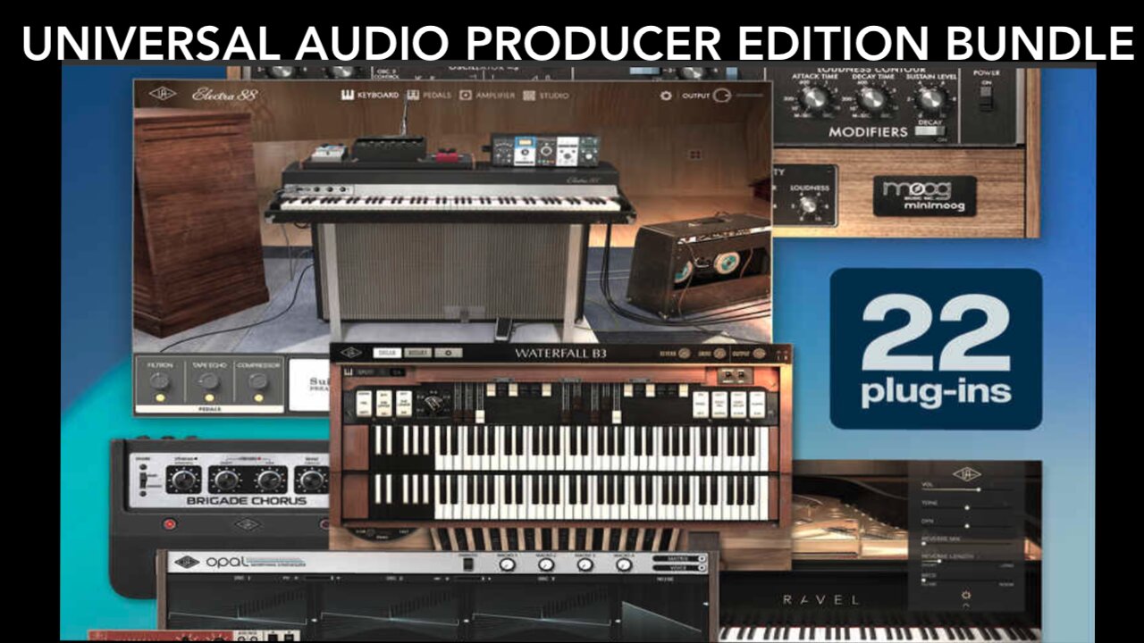 Universal Audio Producer Edition Bundle - 22 Plugins VST instruments Demo