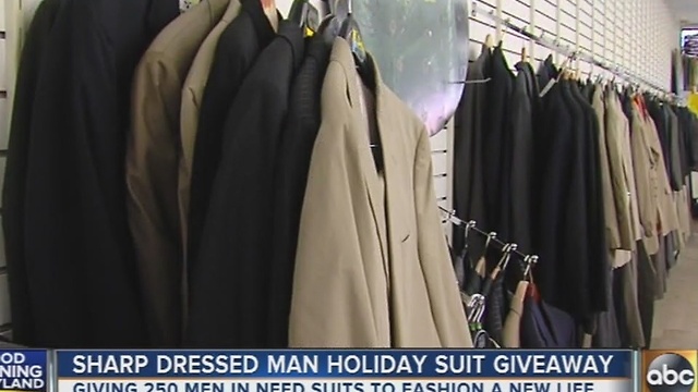 Sharp Dressed Man holiday suit giveaway in Baltimore