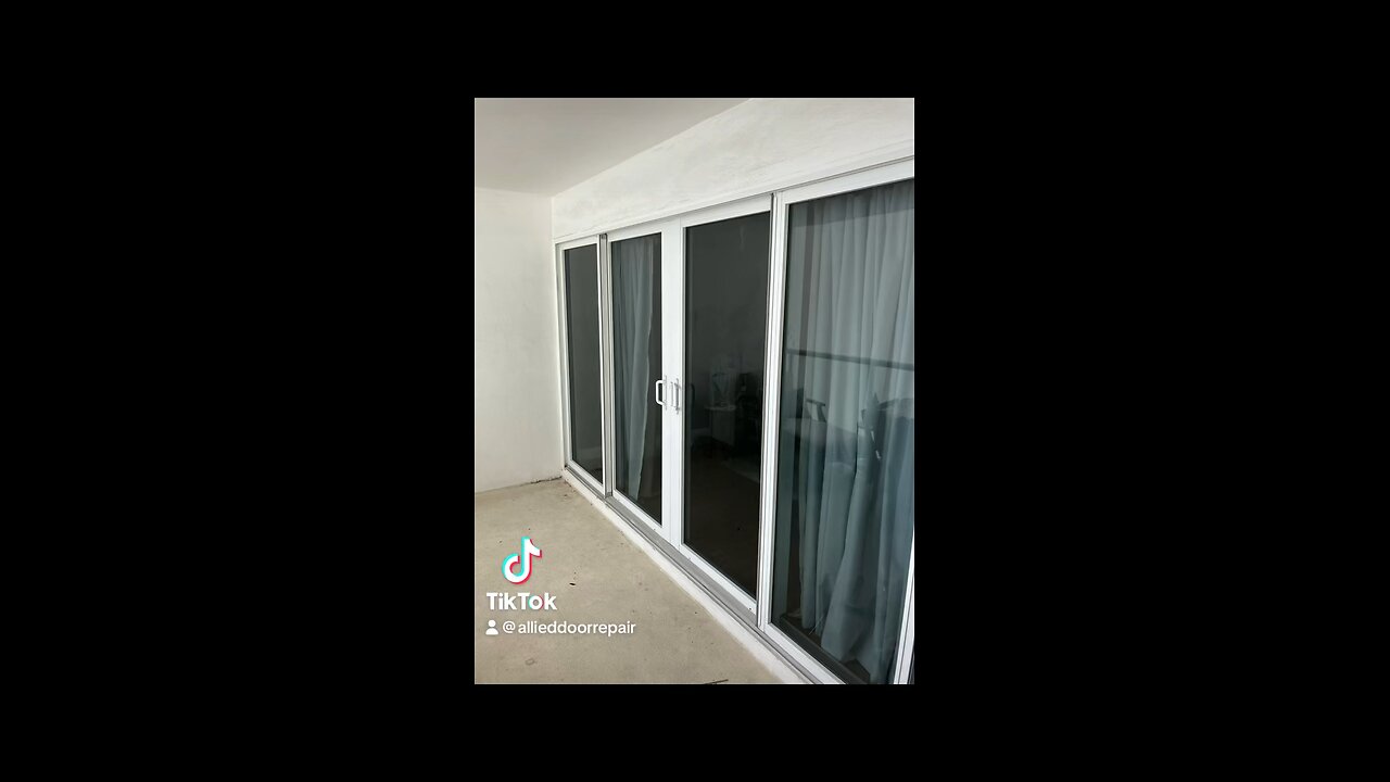 Hurricane impact sliding glass door repair; roller replacement and track refurbishing