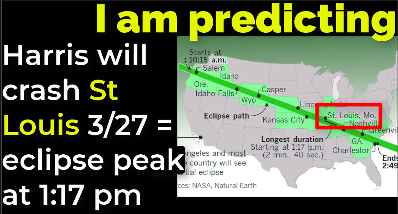 I am predicting: Harris' plane will crash on March 27 = 2017 ECLIPSE PEAK AT 1:17 PM