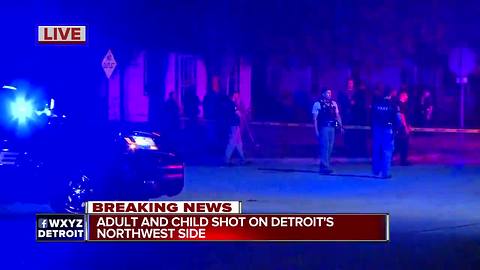 1 child, 1 adult shot on Detroit's northwest side