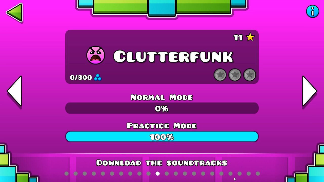 Geometry Dash Level 11 Clutterfunk Attempt 1