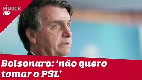 Bolsonaro afirma não querer 'tomar partido de ninguém'