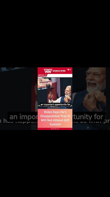 Biden Says He's Disappointed That Xi Will Not Attend G20 Summit-World-Wire #shorts