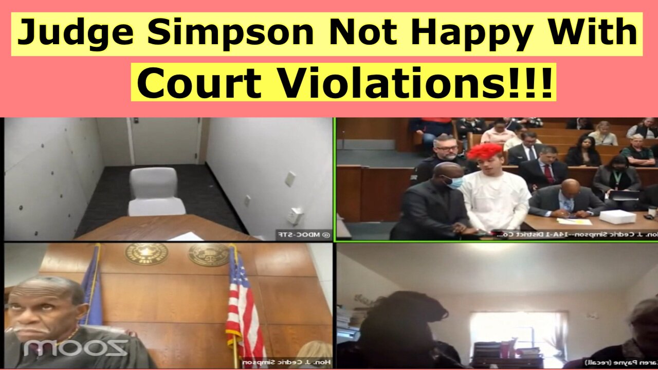 Judge Simpson is not Happy with Courthouse Violations!!!