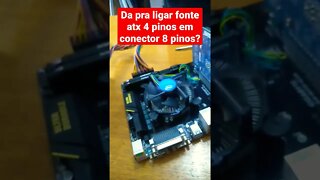 Veja como ligar 4 pinos no conector de 8 pinos em placa mãe com conector 8 pinos. 😃🖥️