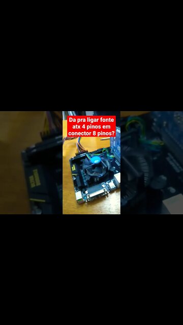 Veja como ligar 4 pinos no conector de 8 pinos em placa mãe com conector 8 pinos. 😃🖥️