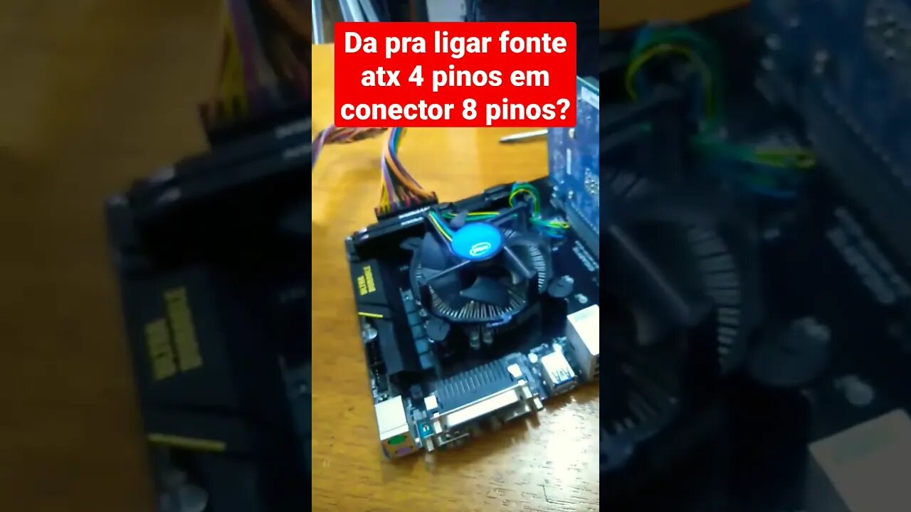 Veja como ligar 4 pinos no conector de 8 pinos em placa mãe com conector 8 pinos. 😃🖥️