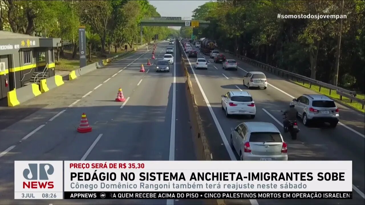 Pedágio no sistema Anchieta-Imigrantes sobe para R$ 35,30