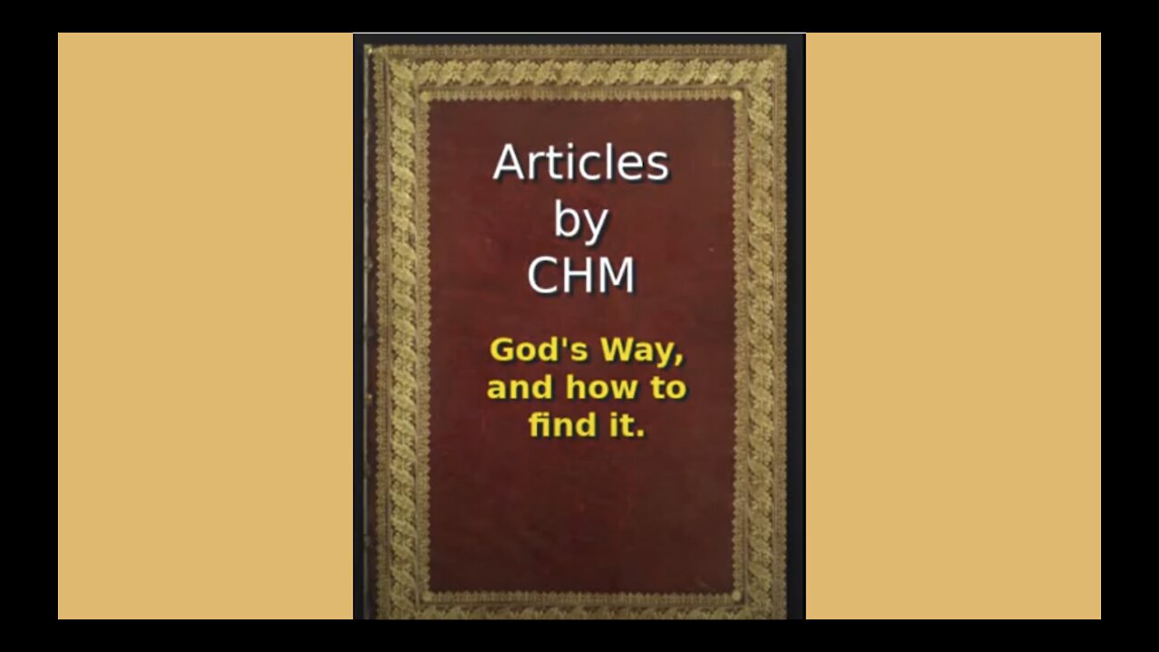 Articles of CHM Gods Way and how to find it Audio Book