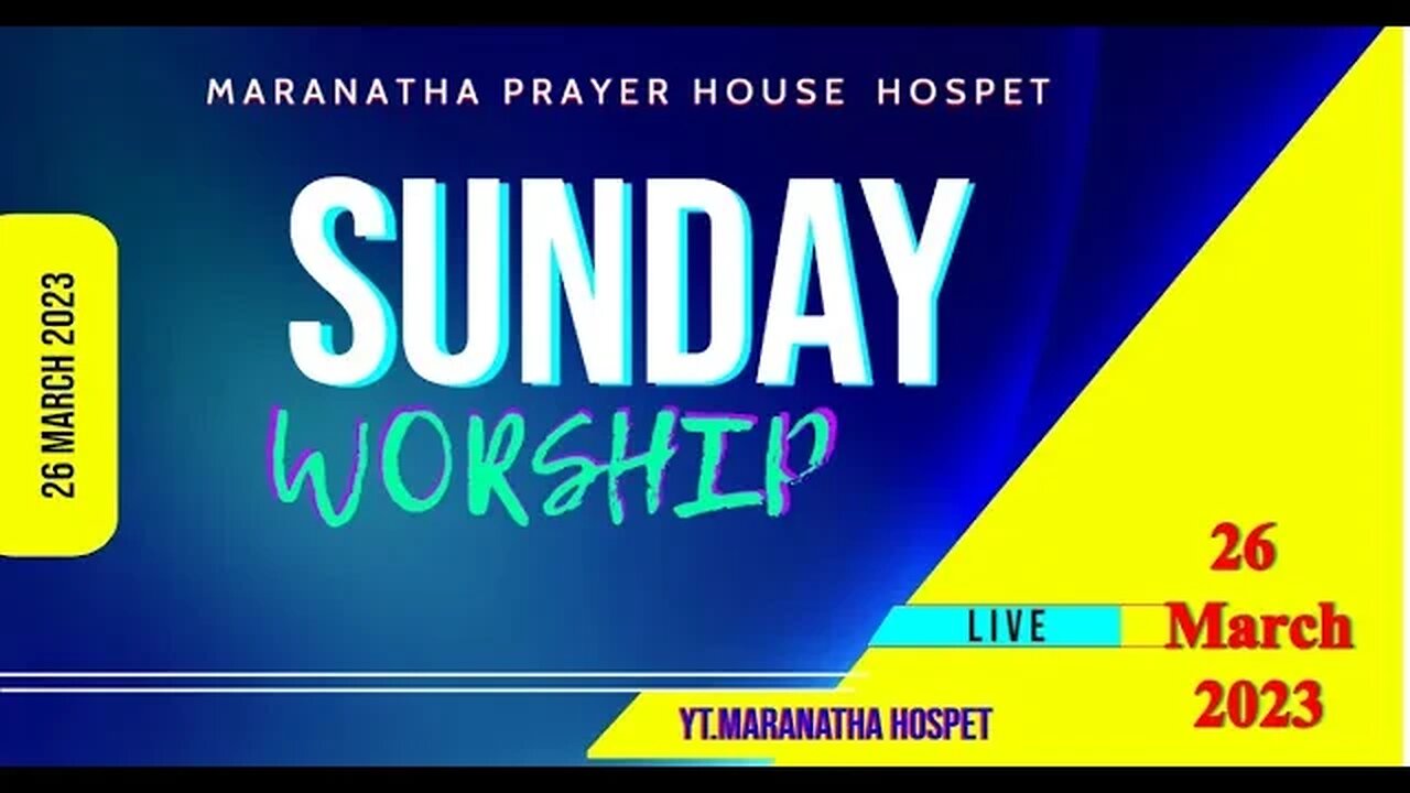 🔴Maranatha Hospet // Sunday Worship // 26.3.2023 Live //