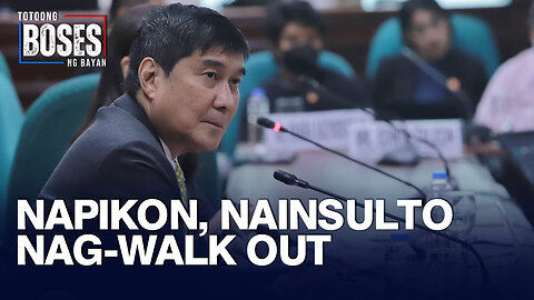 Sen. Tulfo napikon at nainsulto sa mga pulis na ‘bonnet gang’, nag-walk out