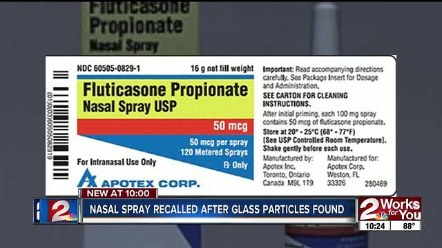Nasal spray recalled after glass found inside
