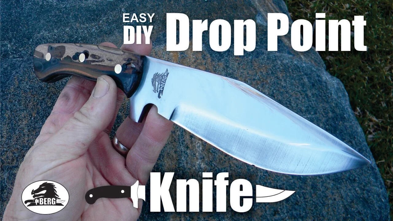 Easy DIY Drop Point knife from a waterjet blank and with Hybrid Micarta scales