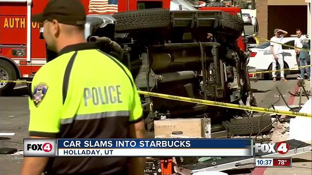 Car crashes into Starbucks