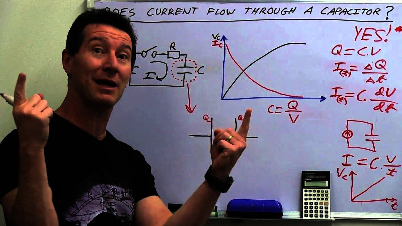 EEVblog #486 - Does Current Flow Through A Capacitor?