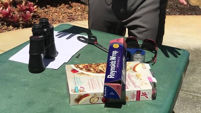 How to view the eclipse safely using household items.