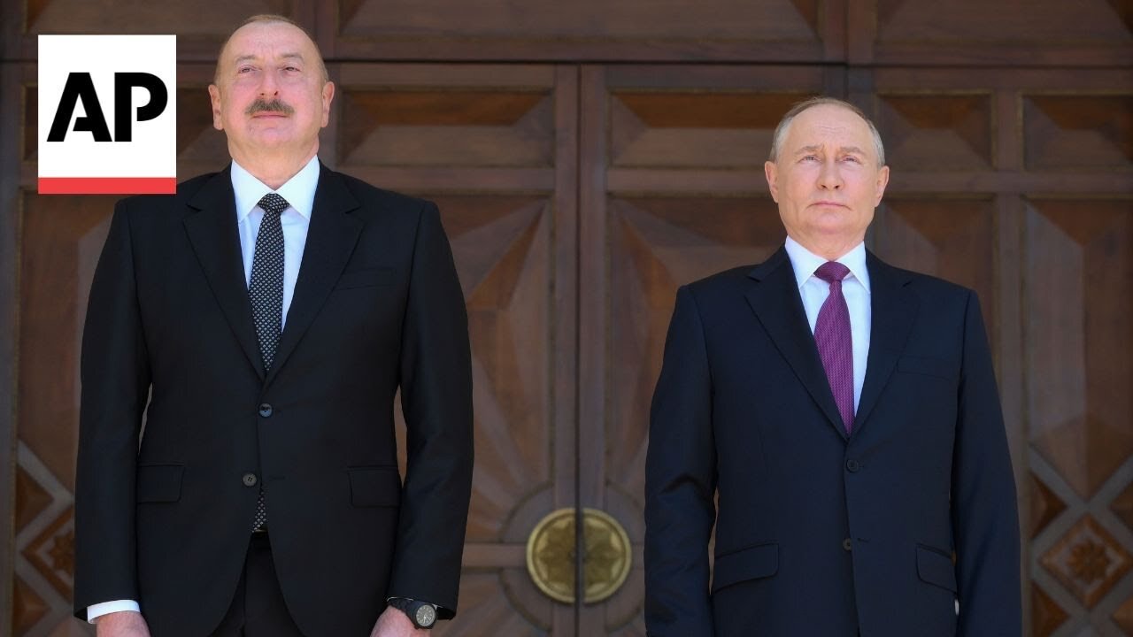 Azerbaijan President Aliyev welcomes Russia's Putin for talks in Baku