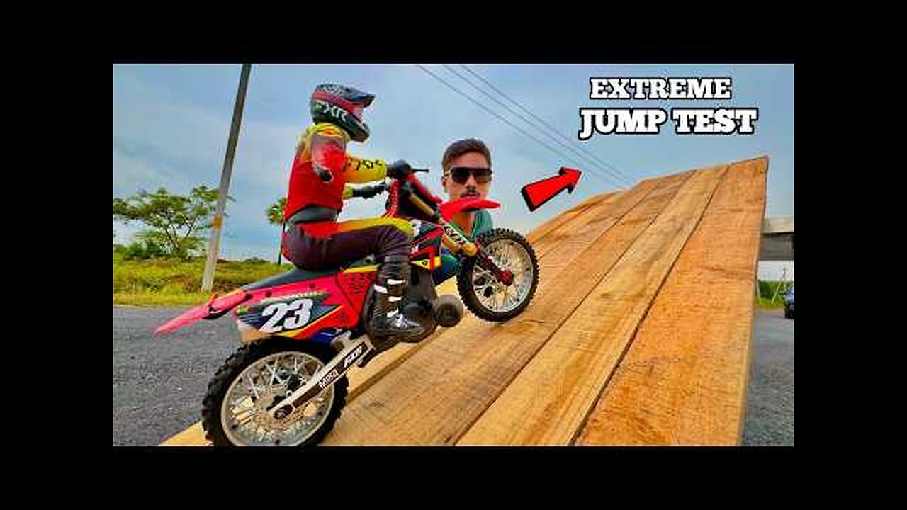 RC Losi Street Bike Vs RC Car Jump Test - Chatpat toy TV