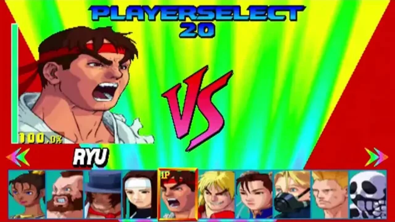 Street Fighter EX Plus Alpha (PS1) - Ryu - Nivel 8/Hard - No Continues