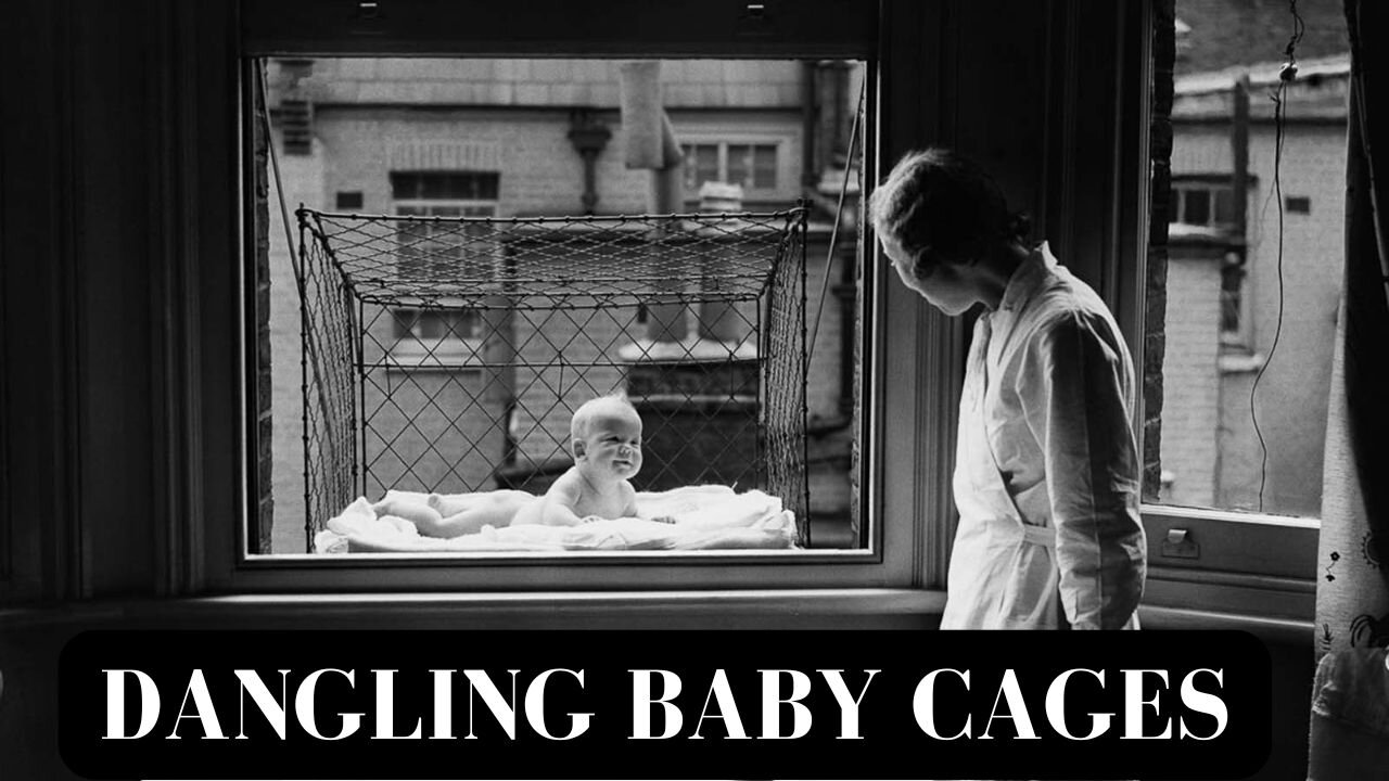 Peculiar Dangling Baby Cages in the Early 20th Century