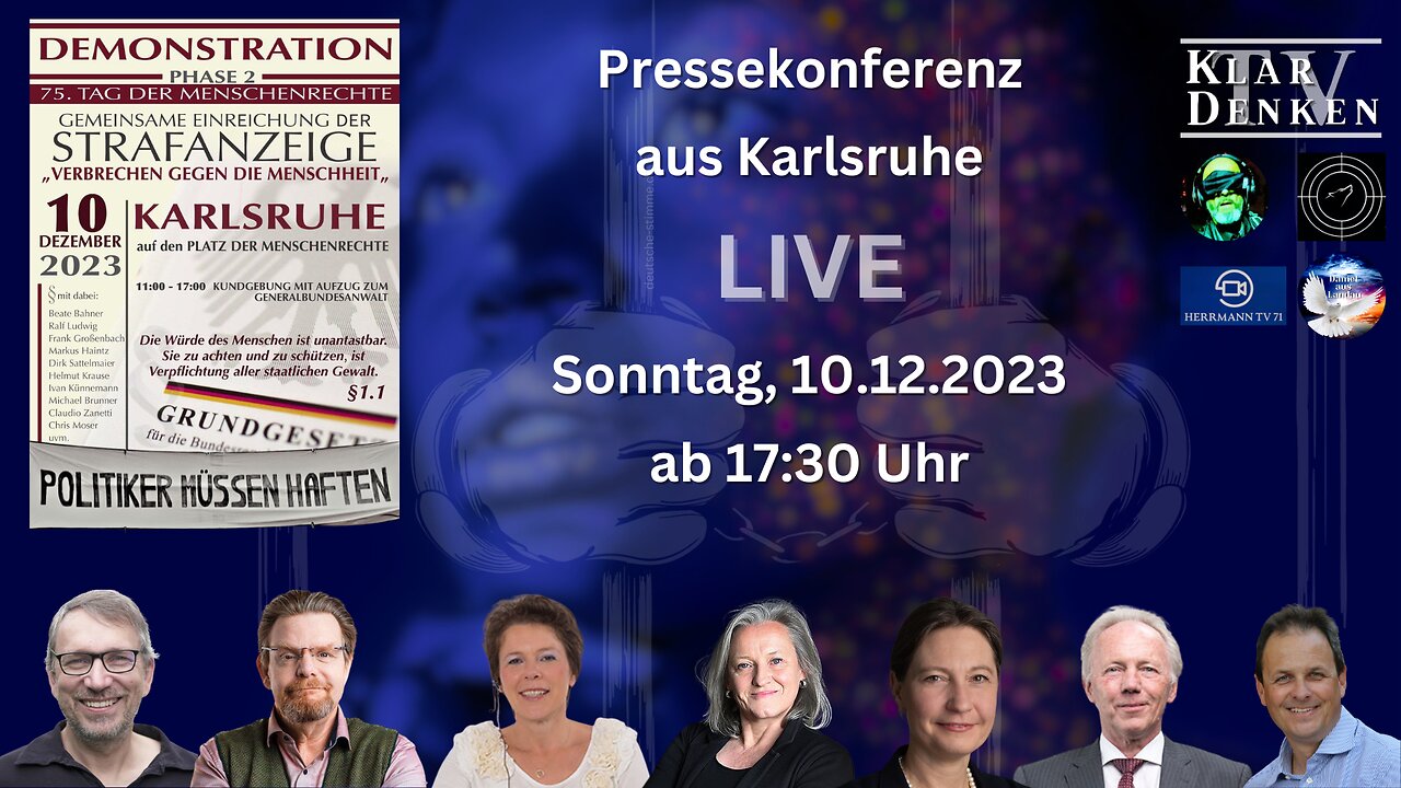 🔴💥LIVE von der Pressekonferenz "Gemeinsame Einreichung der Strafanzeige" in Karlsruhe