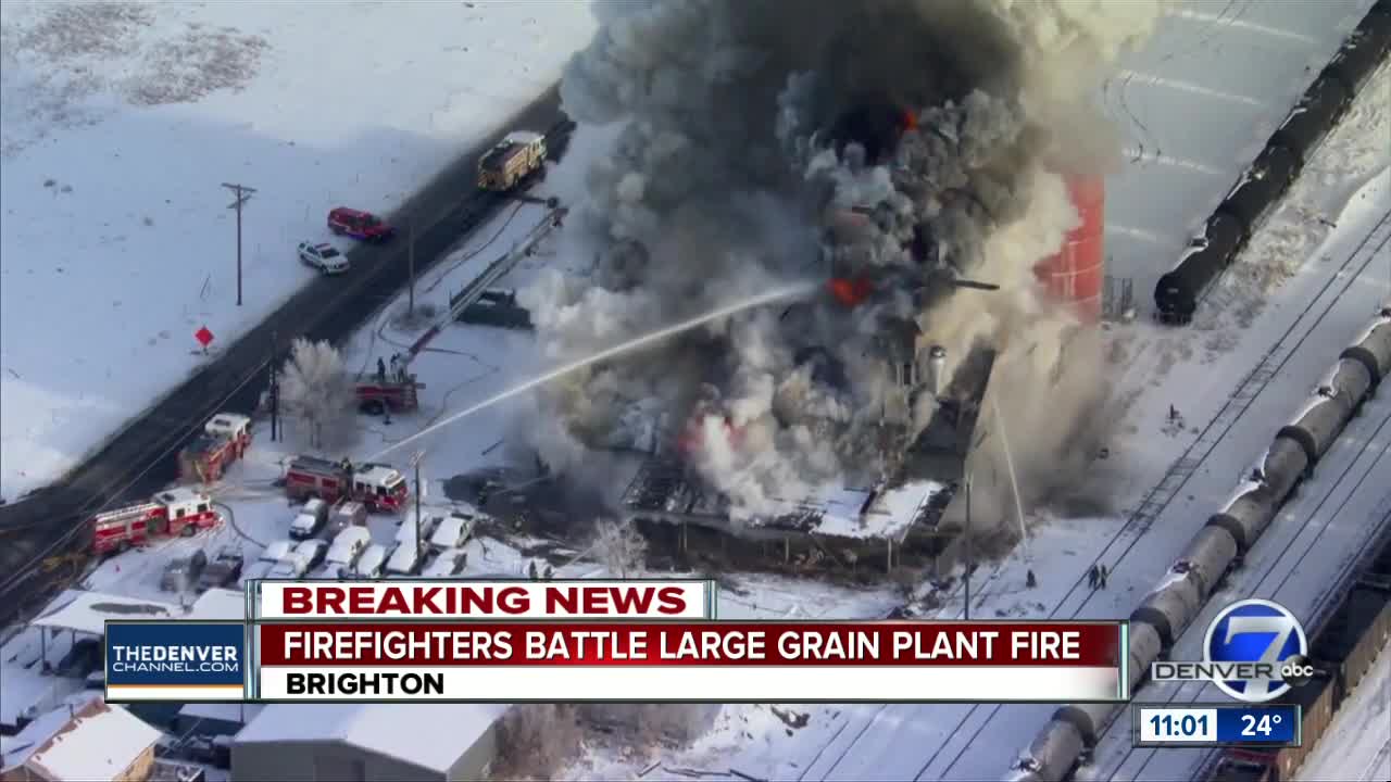 Large fire engulfs abandoned building in Brighton Friday morning