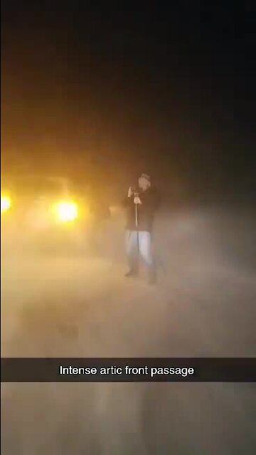 Insane arctic front passage captured on camera in North Dakota