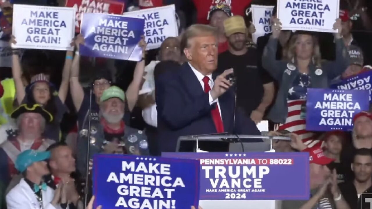 LIVE ~ President Donald Trump Speaks a at Rally in Allentown, Pennsylvania ~ October 29 2024