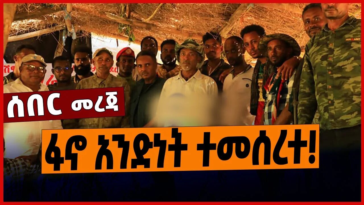 ሰበር መረጃ ፋኖ አንድነት ተመሰረተ❗️