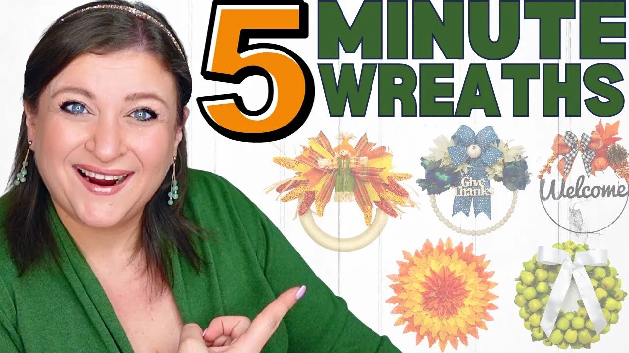 5 Minute Fall Wreaths | 5 Quick and Easy Autumn Wreath DIY Tutorials