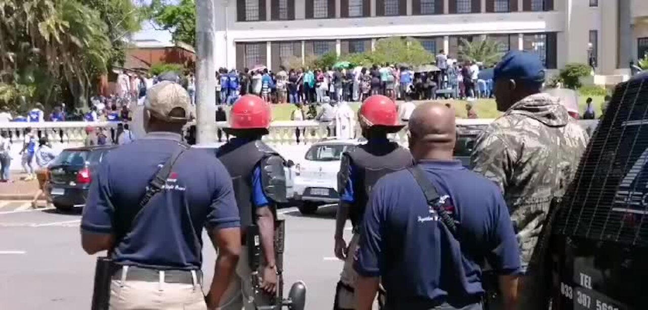 SOUTH AFRICA - Durban - UNISA Student protest (Videos) (mE4)