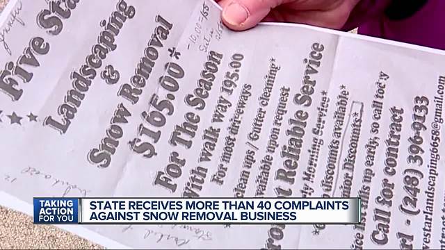 Michigan AG considers lawsuit, as more victims of 'no show' plow company come forward