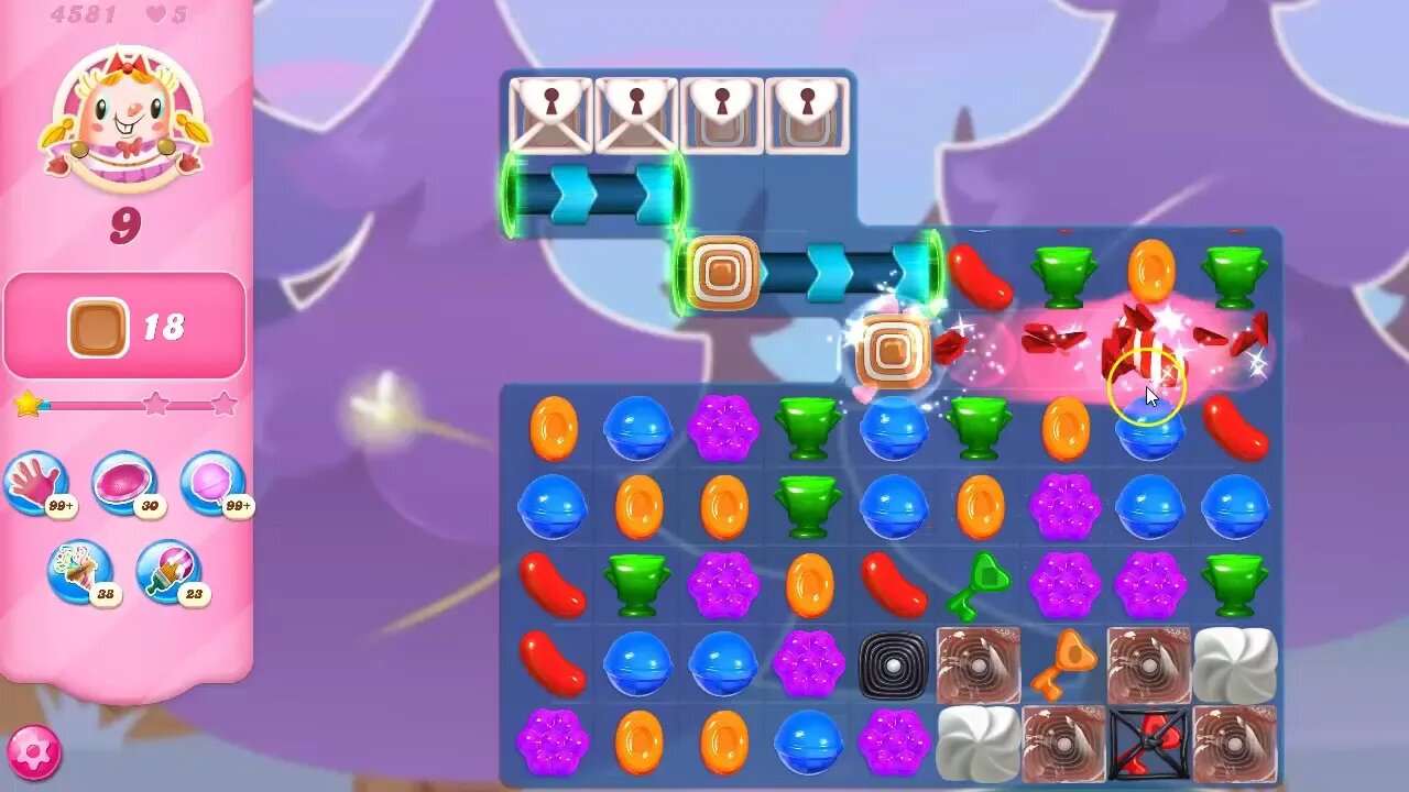 Candy Crush Level 4581 Talkthrough, 20 Moves 0 Boosters