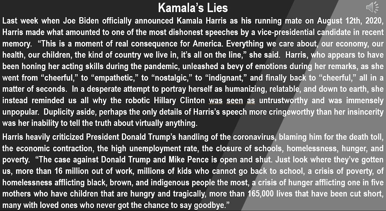 Kamala's Lies...