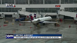 Detroit Metro Airport now open after overnight closure due to weather