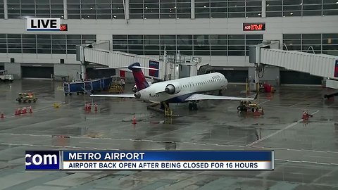 Detroit Metro Airport now open after overnight closure due to weather