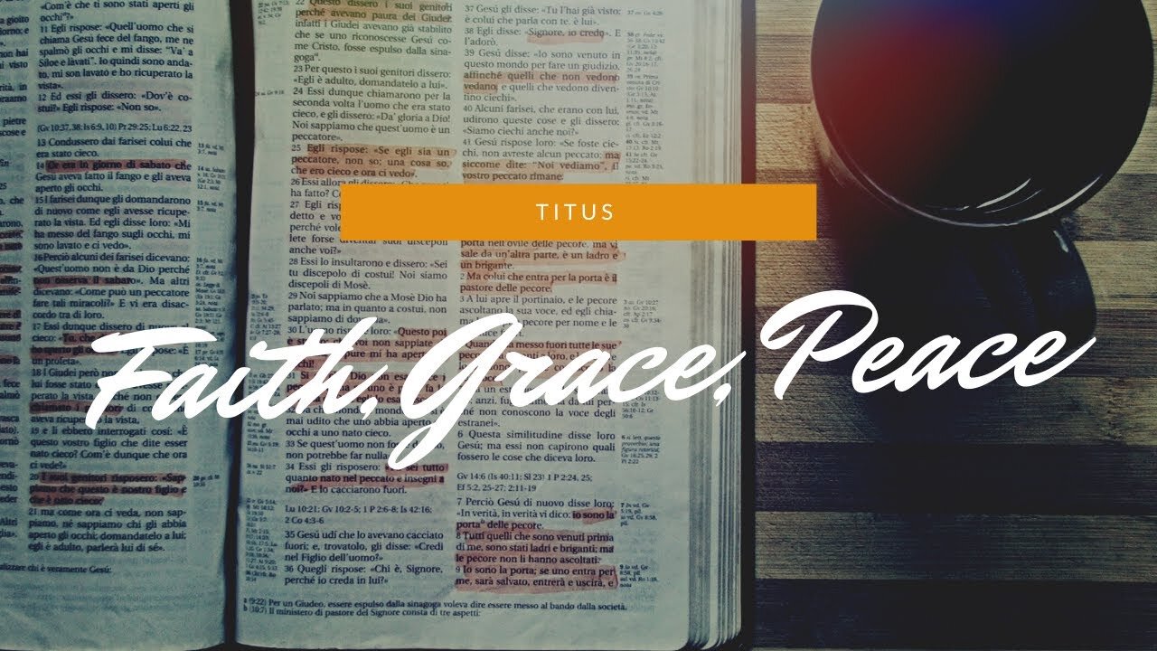 "Paul's Opening Salutation Part V: Faith, Grace, Peace" - September 27, 2020