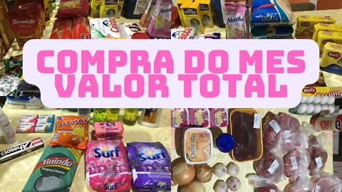 Compra do mês referente a Novembro-Valor total