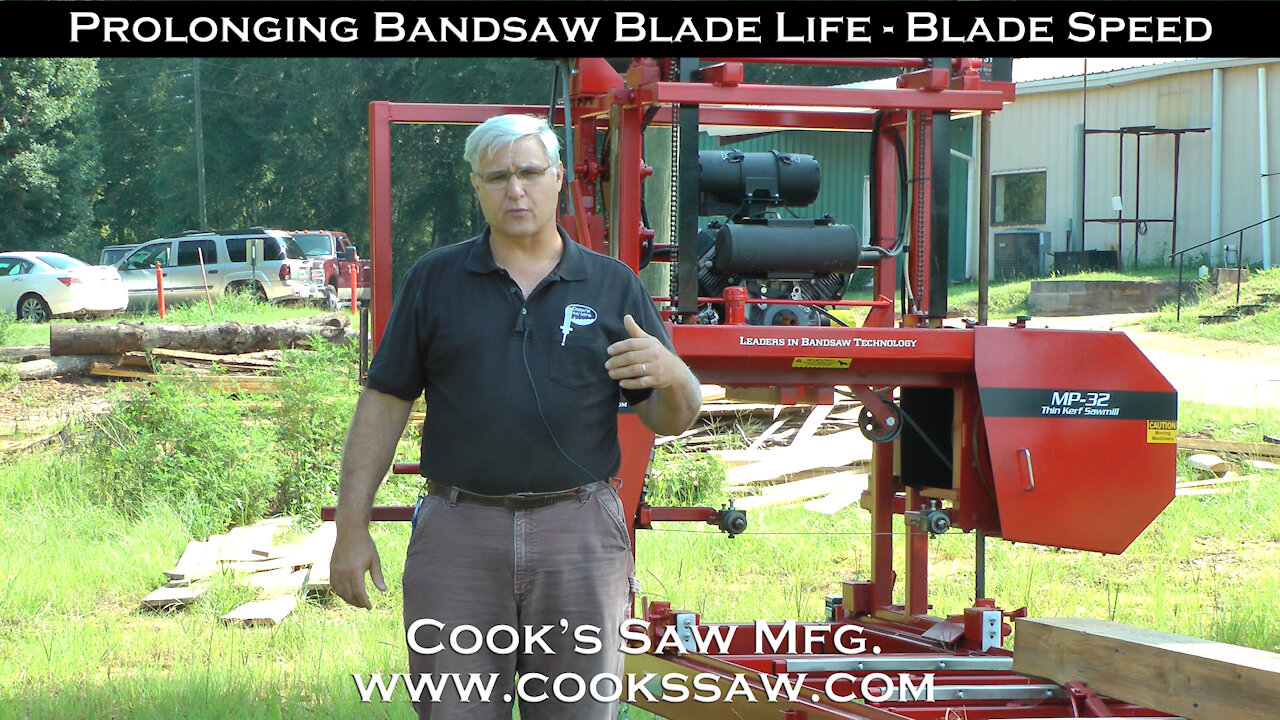 Prolonging sawmill bandsaw blade life - Blade Speed