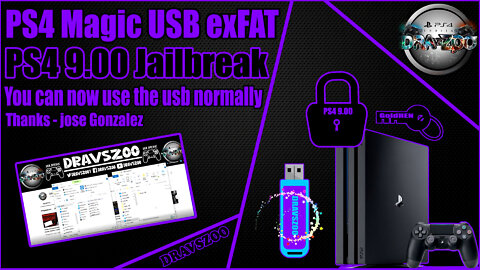 PS4 Magic USB exFAT by Jose Gonzalez for PS4 9.00 Jailbreak | USB always connected |Testing+Tutorial