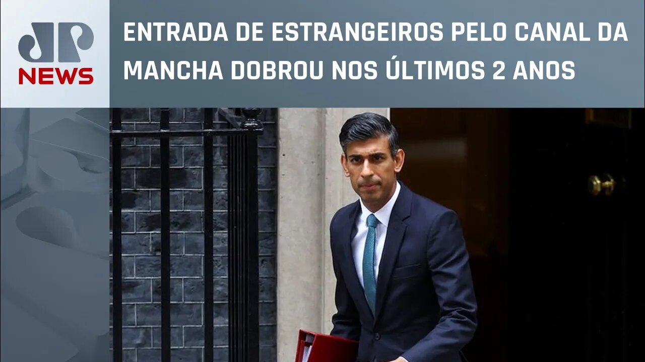 Premiê do Reino Unido Rishi Sunak quer nova lei contra imigração ilegal