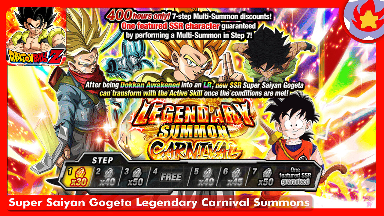 Super Saiyan Gogeta Legendary Carnival Summons | Dragon Ball Z: Dokkan Battle